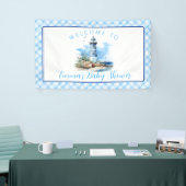 Banderoles Ahoy C'est un Baby shower phare nautique (Salon professionnel)