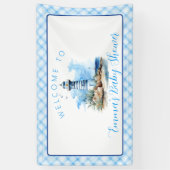 Banderoles Ahoy C'est un Baby shower phare nautique (Vertical)