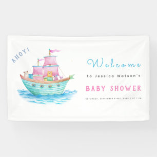 Banderoles Ahoy C'est Un Bébé Bateau Animaux Baby shower de v