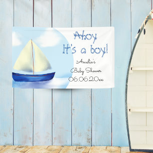 Banderoles Ahoy c'est un garçon ! Baby Shower