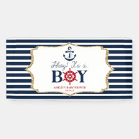 Ahoy C'est un garçon Baby shower bleu marine nauti