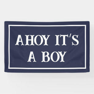 Banderoles Ahoy It's A Boy Banner