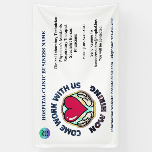 Banderoles Aide Location Recherchée Entreprise Personnaliser  (Vertical)