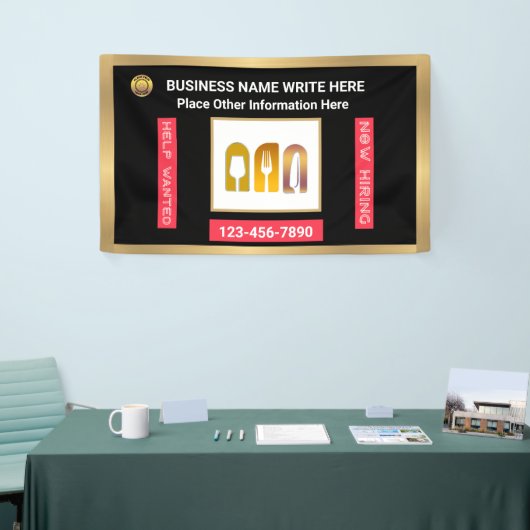 Banderoles Aide Recherché maintenant Embaucher entreprise per (Salon professionnel)