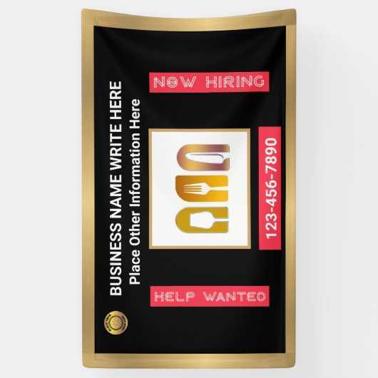 Banderoles Aide Recherché maintenant Embaucher entreprise per (Vertical)