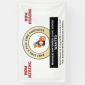 Banderoles Aider les travaux Recherchés maintenant embaucher (Vertical)