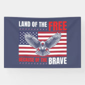Banderoles Aigle brave sans terre Patriotic (Horizontal)