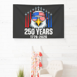 Banderoles Aigle patriotique 250e anniversaire USA 250e
