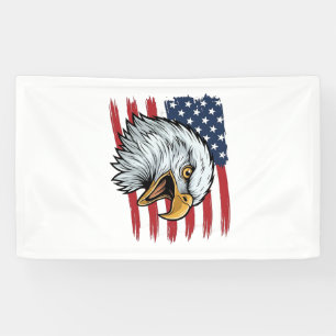 Banderoles Aigle Patriotique Drapeau Vintage Vector Design_1