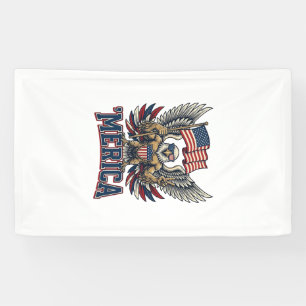 Banderoles Aigle Patriotique Merica Vintage Vector Design de
