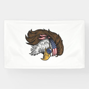 Banderoles Aigle patriotique Mullet Gravure vintage vecteur D