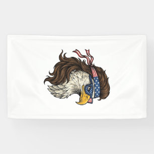 Banderoles Aigle patriotique Mullet Gravure vintage vecteur D
