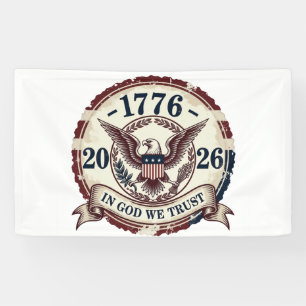 Banderoles Aigle Vintage 1776 Badge Drapeau Patriotique