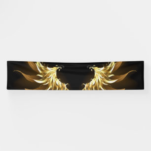 Banderoles Ailes d'Ange d'or sur arrière - plan noir