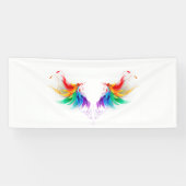 Banderoles Ailes fluffy arc-en-ciel (Horizontal)