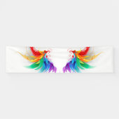 Banderoles Ailes fluffy arc-en-ciel (Horizontal)