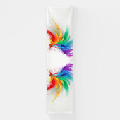 Banderoles Ailes fluffy arc-en-ciel (Verticale)