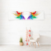 Banderoles Ailes fluffy arc-en-ciel (Insitu)