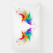 Banderoles Ailes fluffy arc-en-ciel (Verticale)