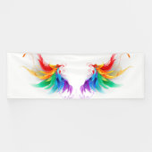 Banderoles Ailes fluffy arc-en-ciel (Horizontal)