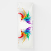 Banderoles Ailes fluffy arc-en-ciel (Verticale)