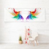 Banderoles Ailes fluffy arc-en-ciel (Insitu)