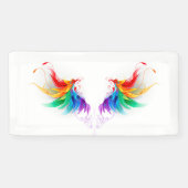 Banderoles Ailes fluffy arc-en-ciel (Horizontal)