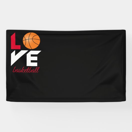Banderoles Aimer le basket-ball (Horizontal)