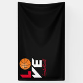 Banderoles Aimer le basket-ball (Vertical)