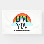 Banderoles Aimez-vous à l'arc-en-ciel et au retour (Horizontal)