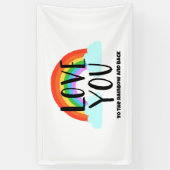 Banderoles Aimez-vous à l'arc-en-ciel et au retour (Vertical)