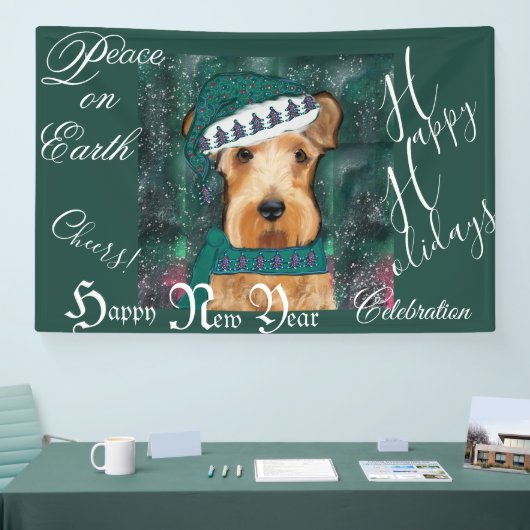 Banderoles Airedale Terrier (Salon professionnel)