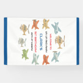 Banderoles Airplane Boy 1st Birthday | Fun Sky Theme Party (Horizontal)