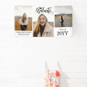 Banderoles Ajouter 3 Photos Moderne Script Graduation Bannièr (Insitu)