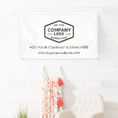 Banderoles Ajouter Business Logo Entreprise Site Adresse Slog (En situation)