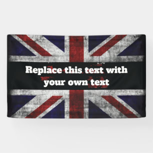 Banderoles Ajouter du texte sur le coussin drapeau anglais