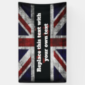Banderoles Ajouter du texte sur le coussin drapeau anglais (Vertical)