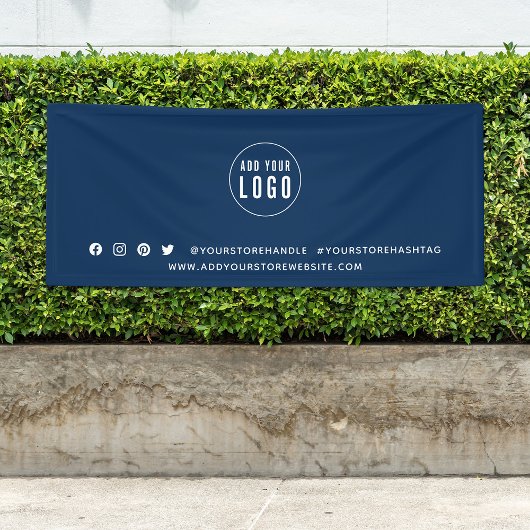 Banderoles Ajouter le logo Social Media Marketing Couleur per