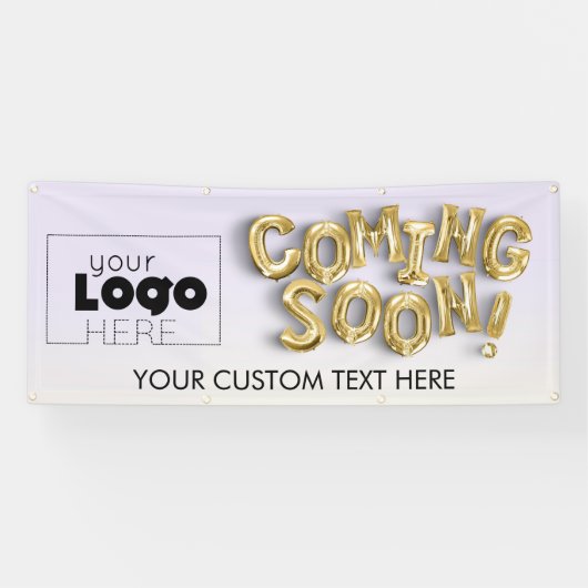 Banderoles Ajouter Logo Bientôt Lettre Or Balloons Outdoor (Horizontal)