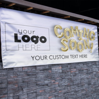 Banderoles Ajouter Logo Bientôt Lettre Or Balloons Outdoor