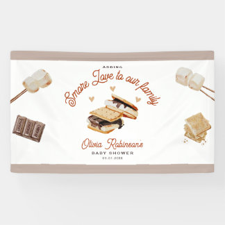 Banderoles Ajouter S’More Love à notre Baby shower familial