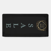 Banderoles Ajouter un logo d'entreprise / Elegant simple Aqua (Horizontal)