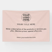 Banderoles Ajouter un logo d'entreprise et du texte promotion (Horizontal)