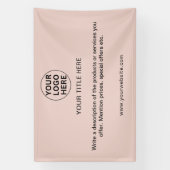 Banderoles Ajouter un logo d'entreprise et du texte promotion (Verticale)