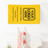 Banderoles Ajouter un logo Simple Profession moderne Jaune No (En situation)