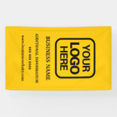 Banderoles Ajouter un logo Simple Profession moderne Jaune No (Horizontal)
