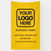 Banderoles Ajouter un logo Simple Profession moderne Jaune No (Vertical)