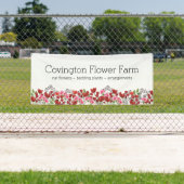 Banderoles Ajouter un nom d'entreprise| Ferme de fleurs perso (En situation)