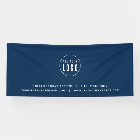 Banderoles Ajouter une adresse de logo Site Web Couleur perso (Horizontal)