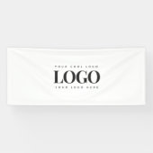 Banderoles Ajouter votre logo commercial Rectangle Simple Min (Horizontal)